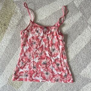 pink, floral mesh tank!